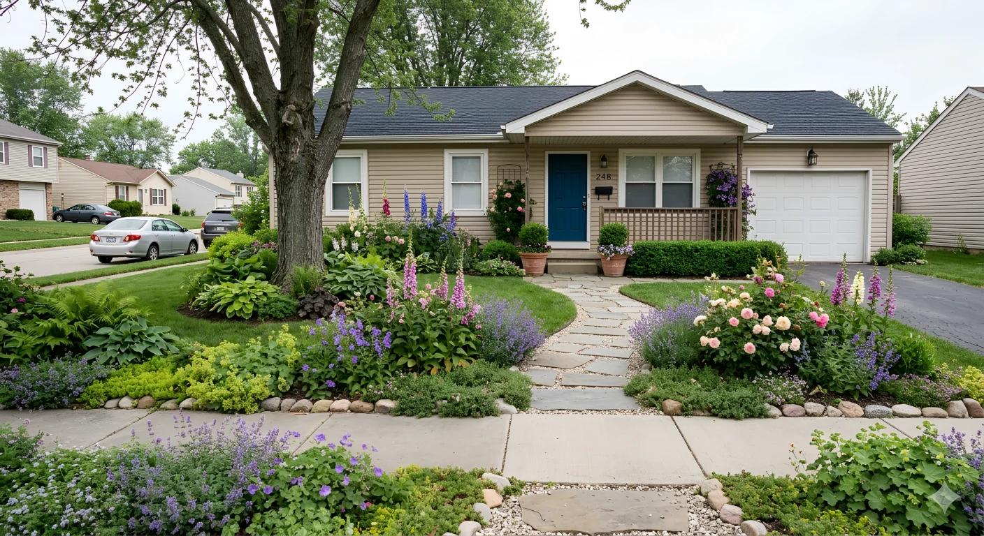 Before landscape concept for Backyard Entertaining Zone