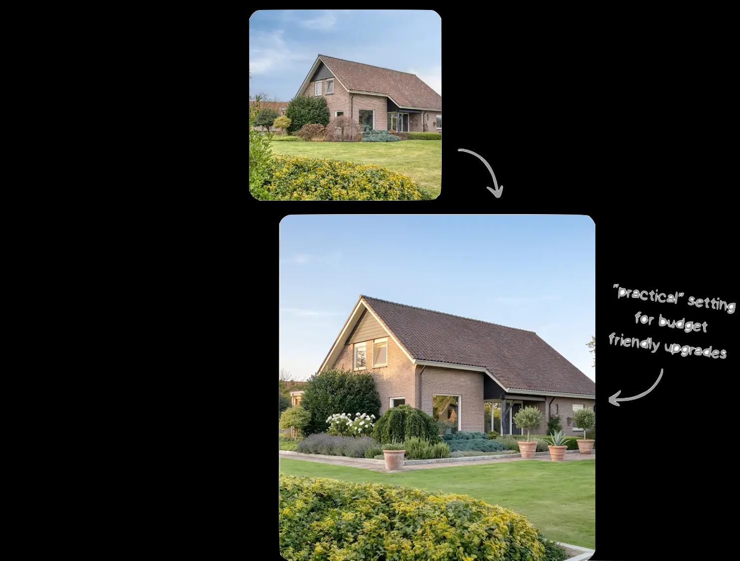 Landscape before and after example