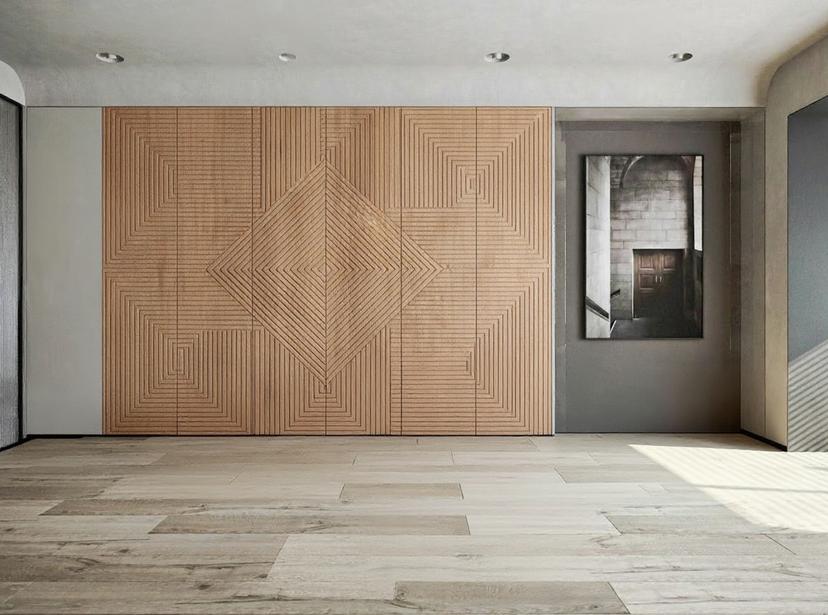 Empty living room before virtual staging