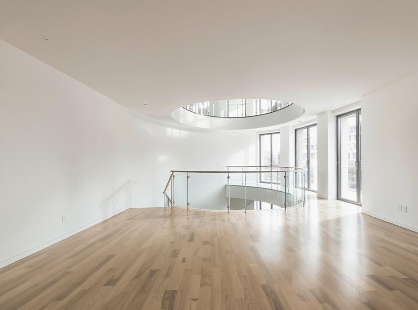 Empty living room before virtual staging