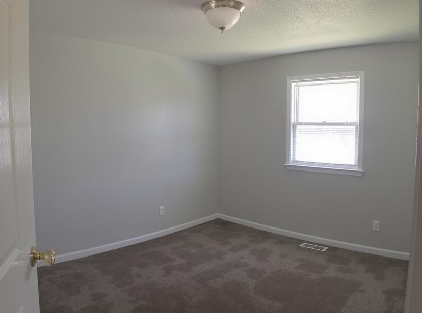 Empty office before virtual staging