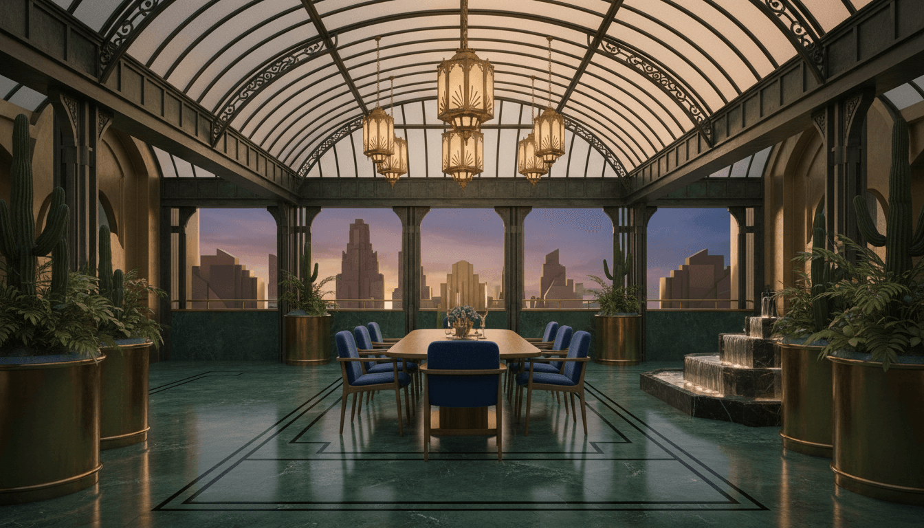 Art Deco Outdoor Space design