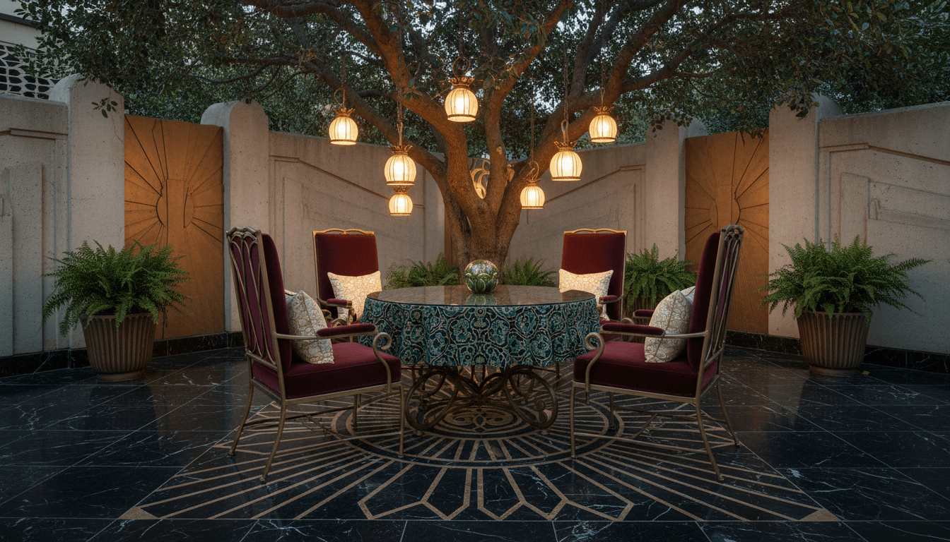 Art Deco Outdoor Space design