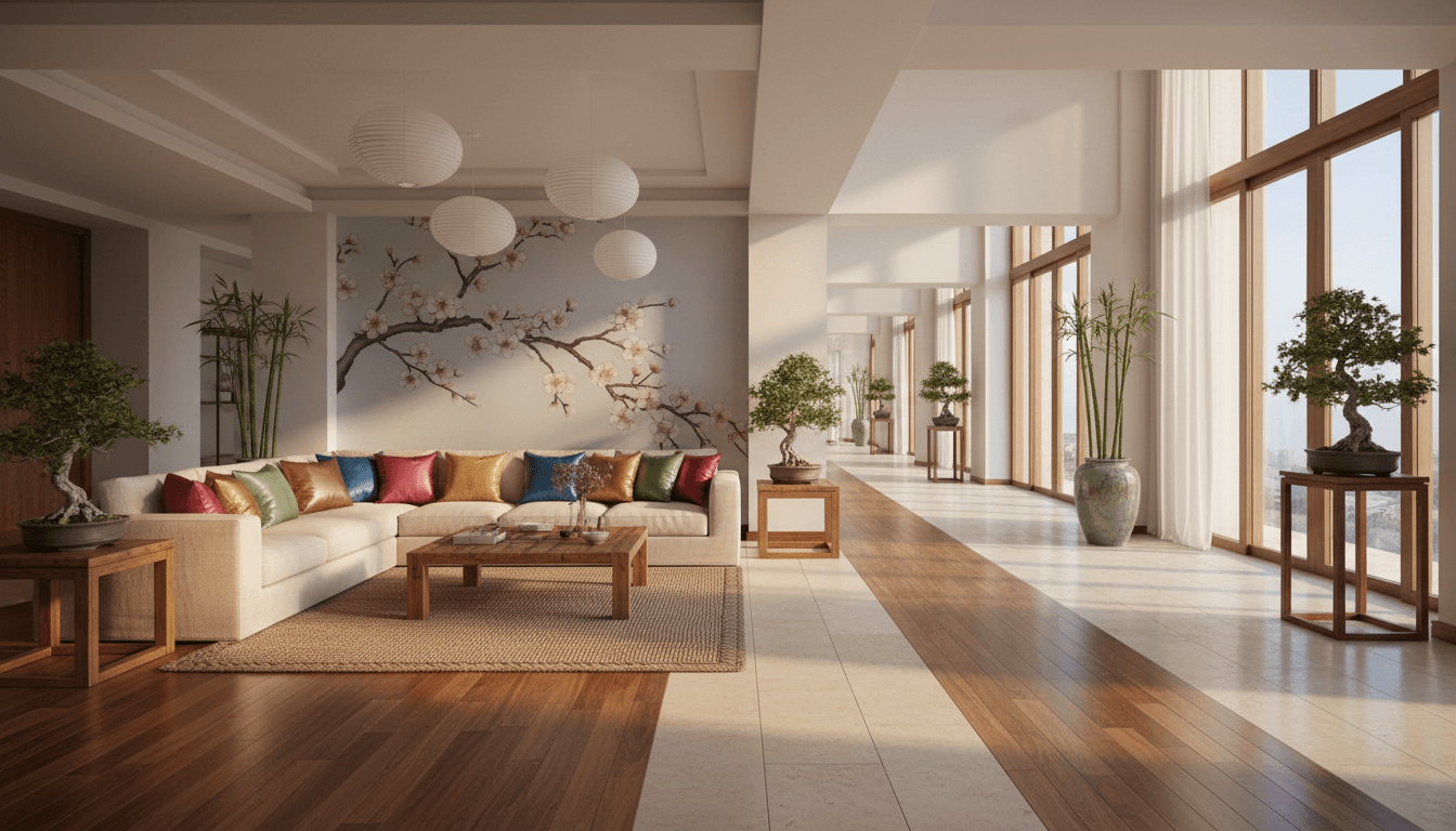 Asian Fusion Living Room design 1