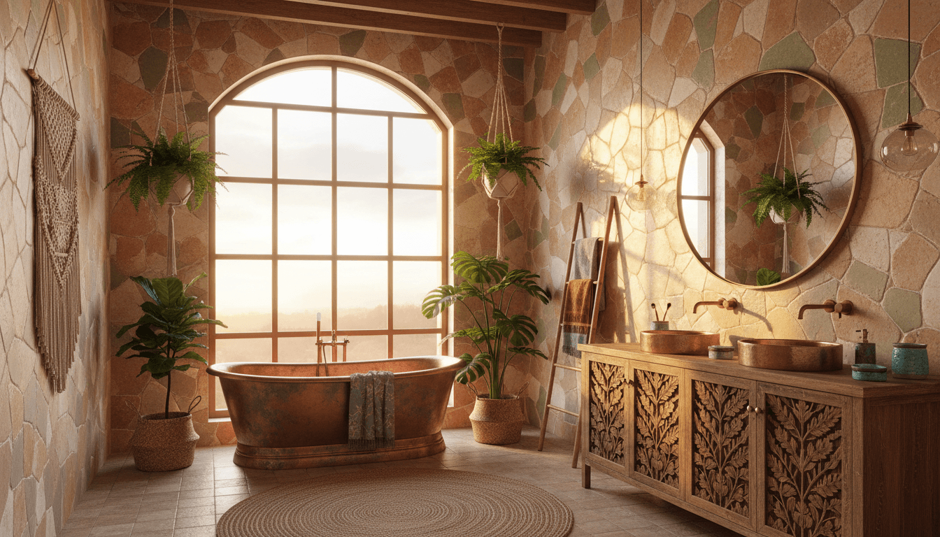 Bohemian Bathroom design 1