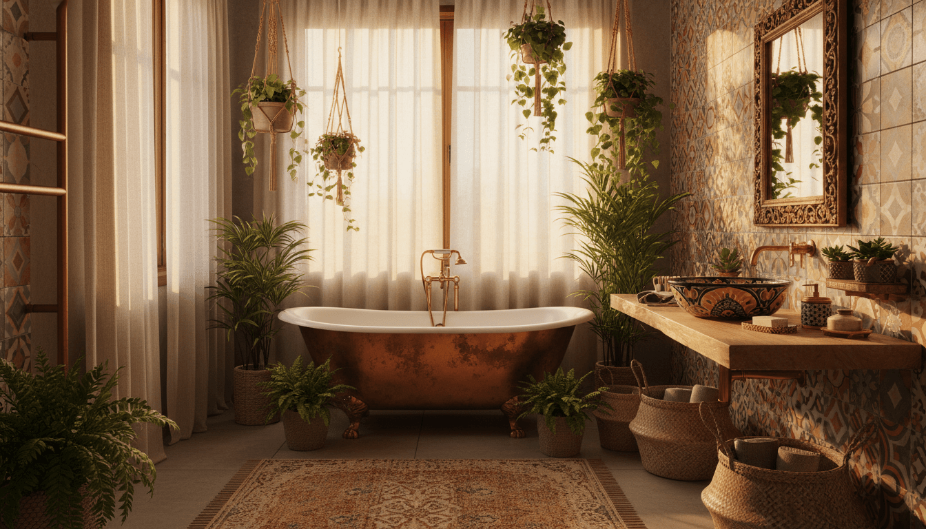 Bohemian Bathroom design