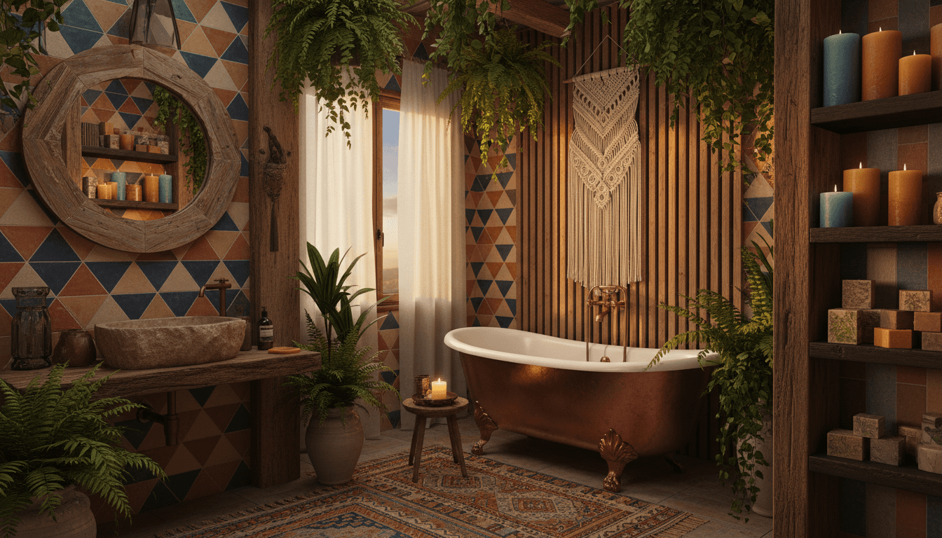 Bohemian Bathroom design
