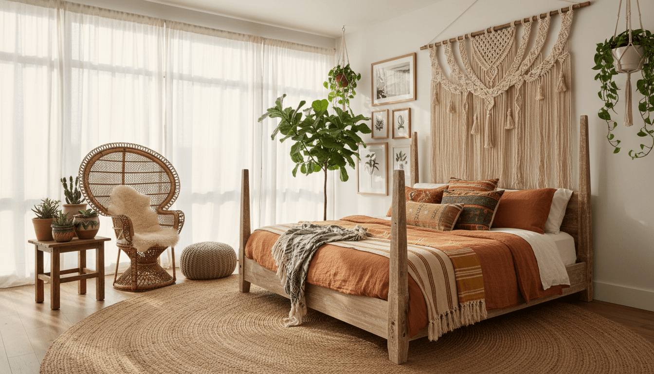 Bohemian Bedroom design 1