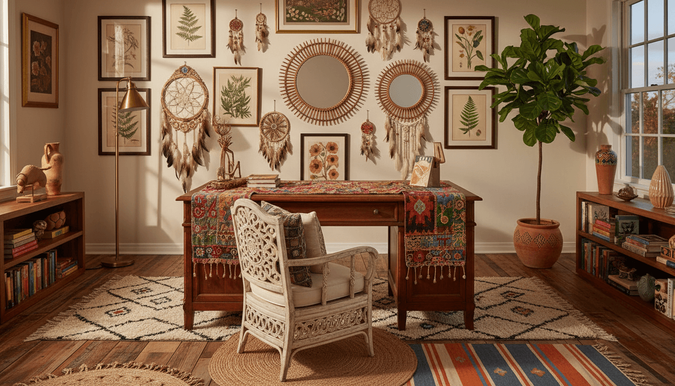 Bohemian Home Office design 3