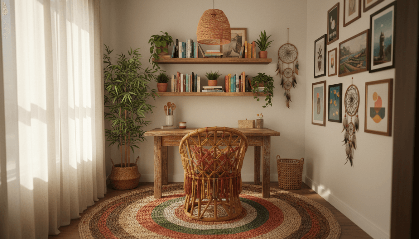 Bohemian Home Office design