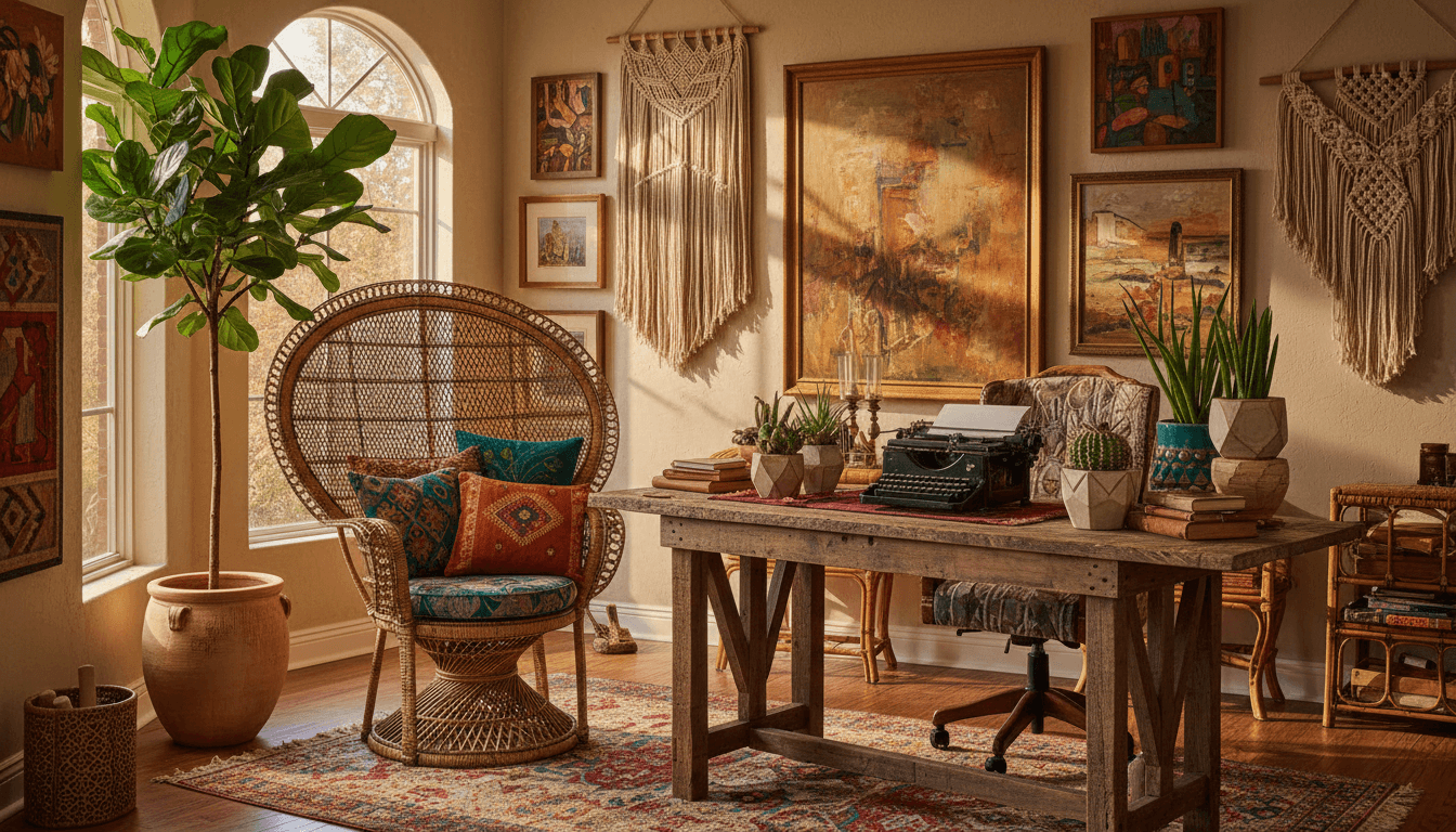 Bohemian Home Office design