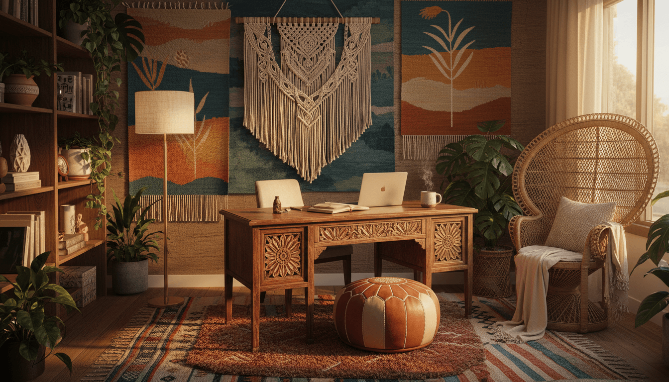 Bohemian Home Office design