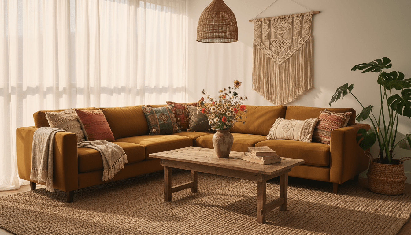 Bohemian Living Room design 2