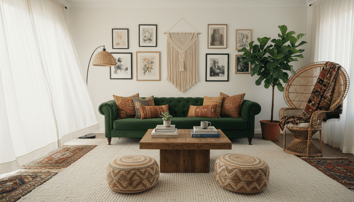 Bohemian Living Room design
