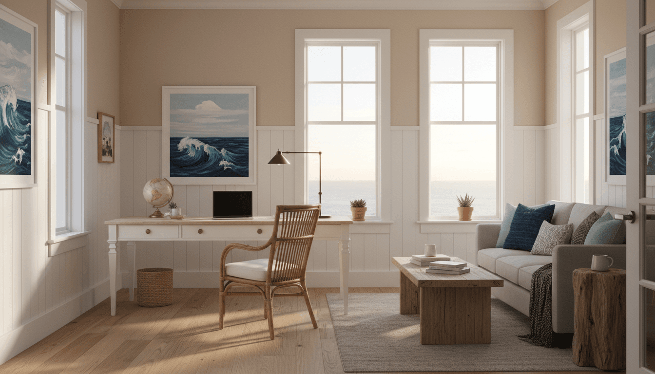 Coastal Home Office design