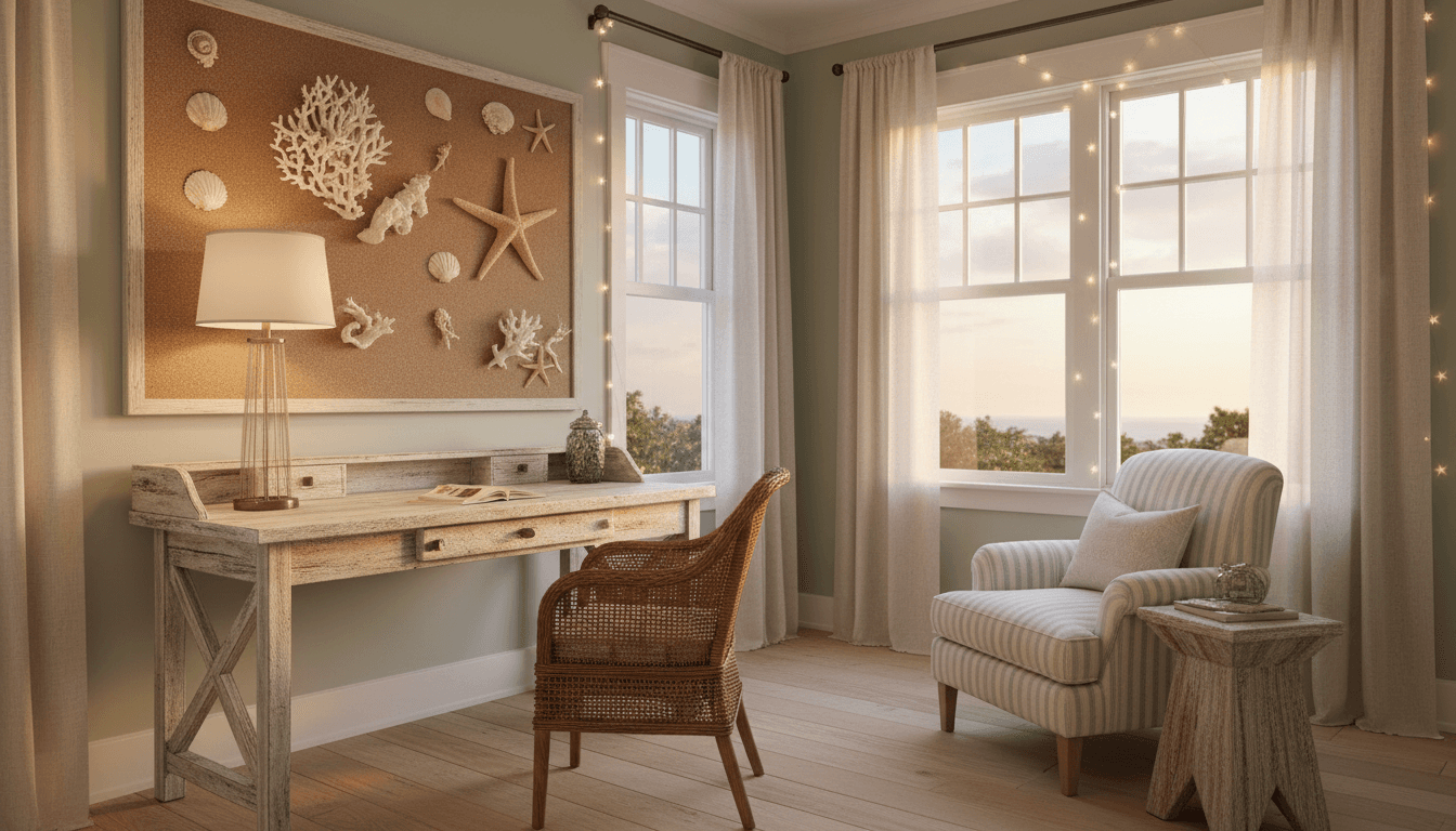 Coastal Home Office design