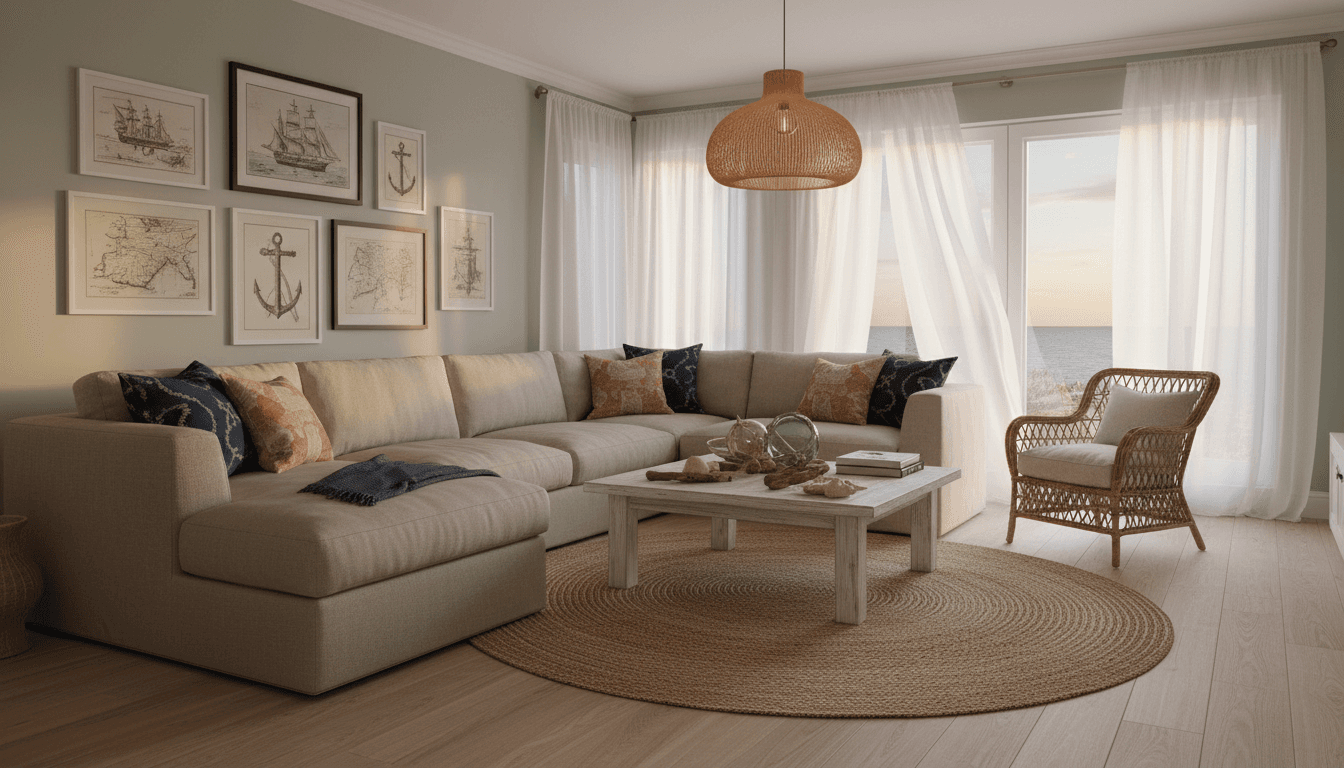 Coastal Living Room design