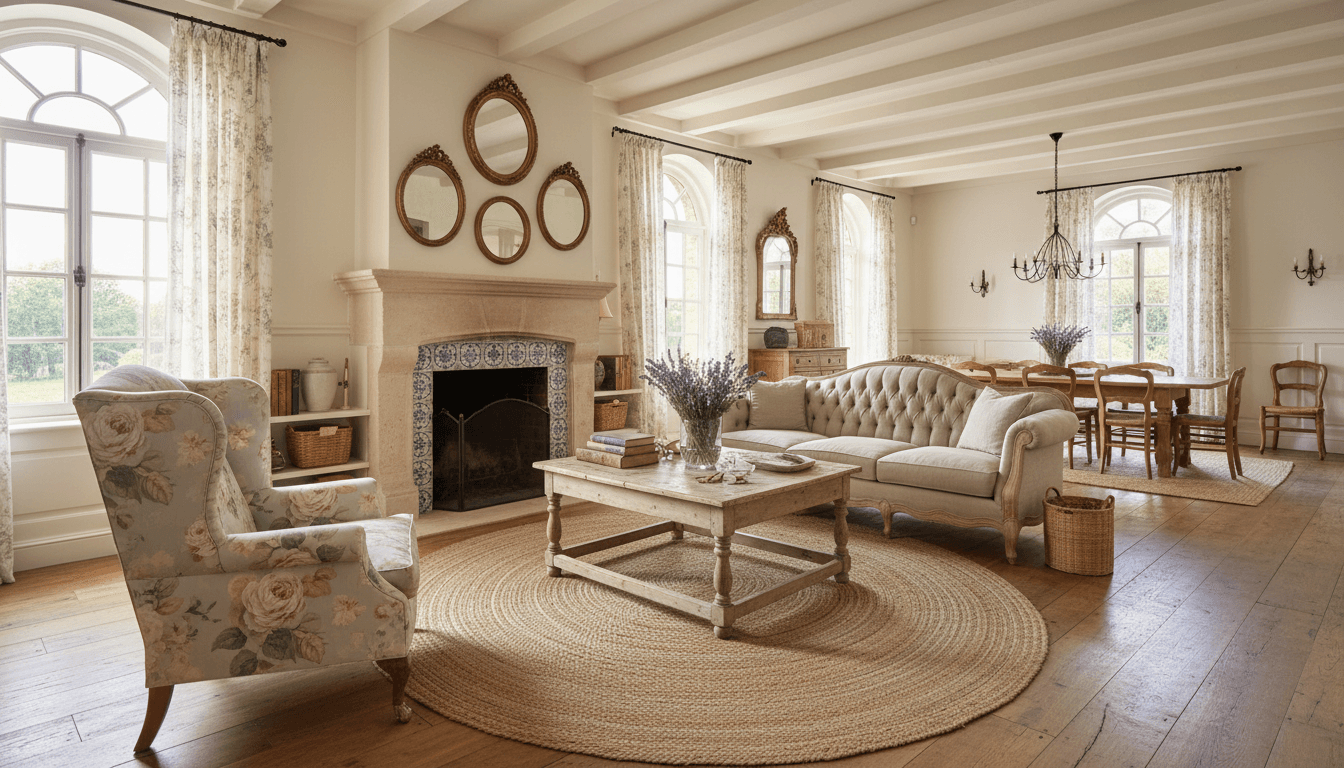 French Country Living Room design 1