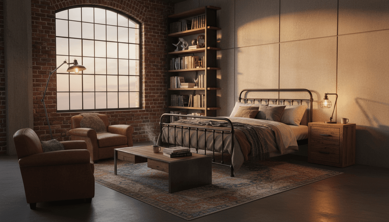 Industrial Bedroom design