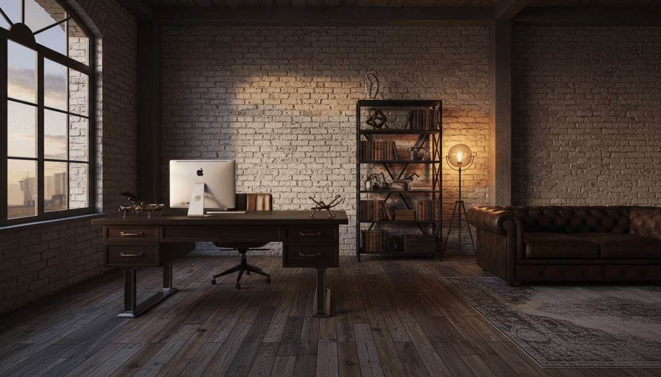 Industrial Home Office design 3