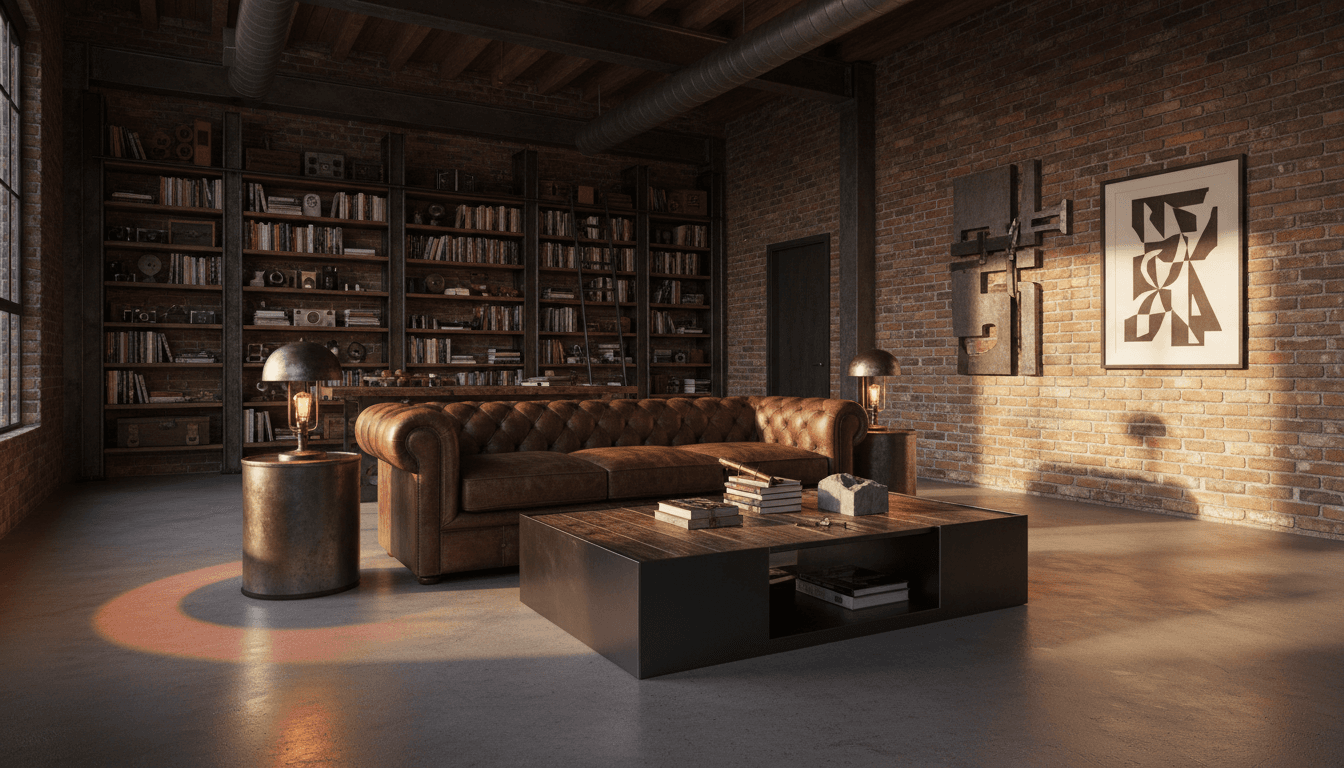 Industrial Living Room design 3
