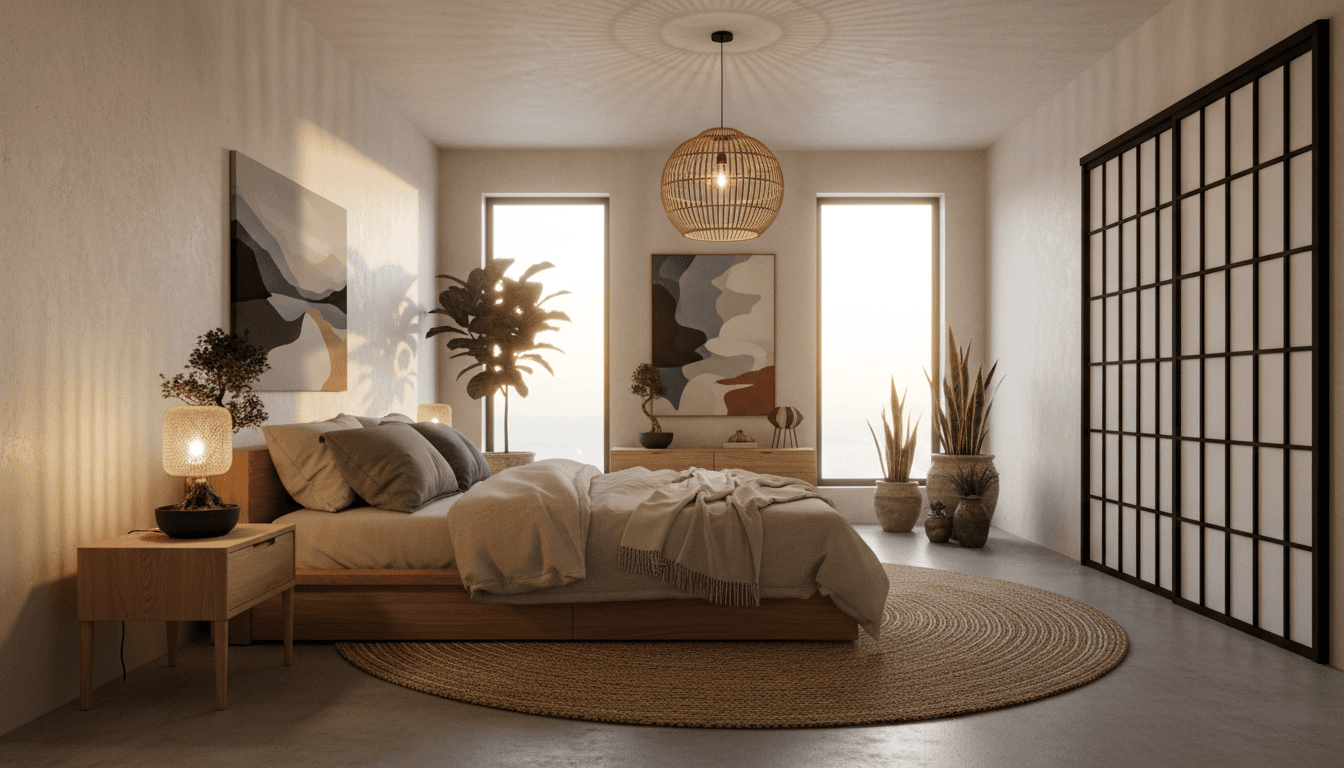 Japandi Bedroom design 3