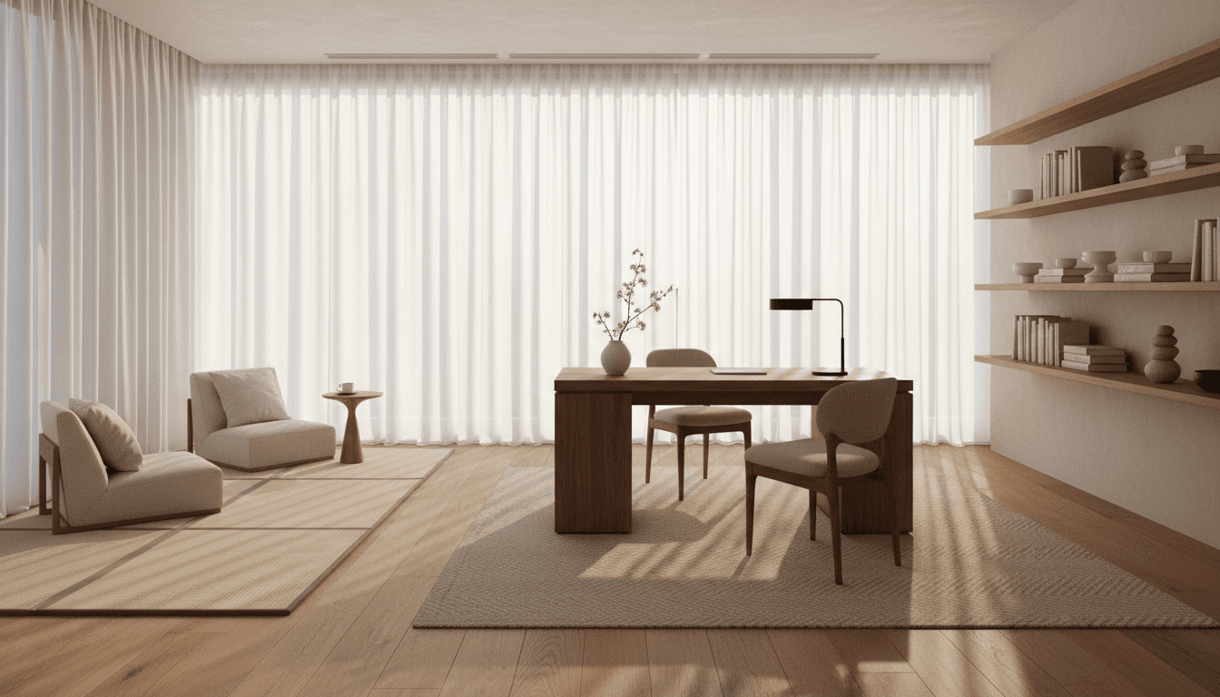 Japandi Home Office design 1