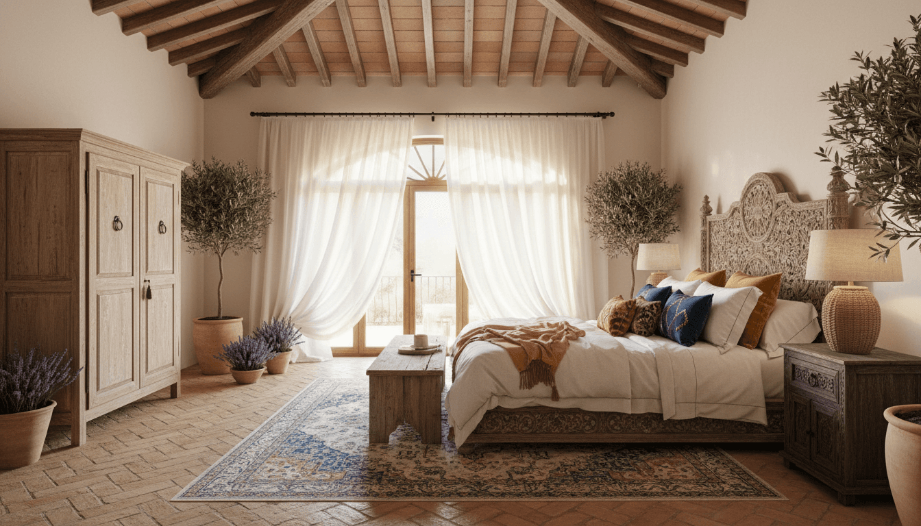 Mediterranean Bedroom design 1
