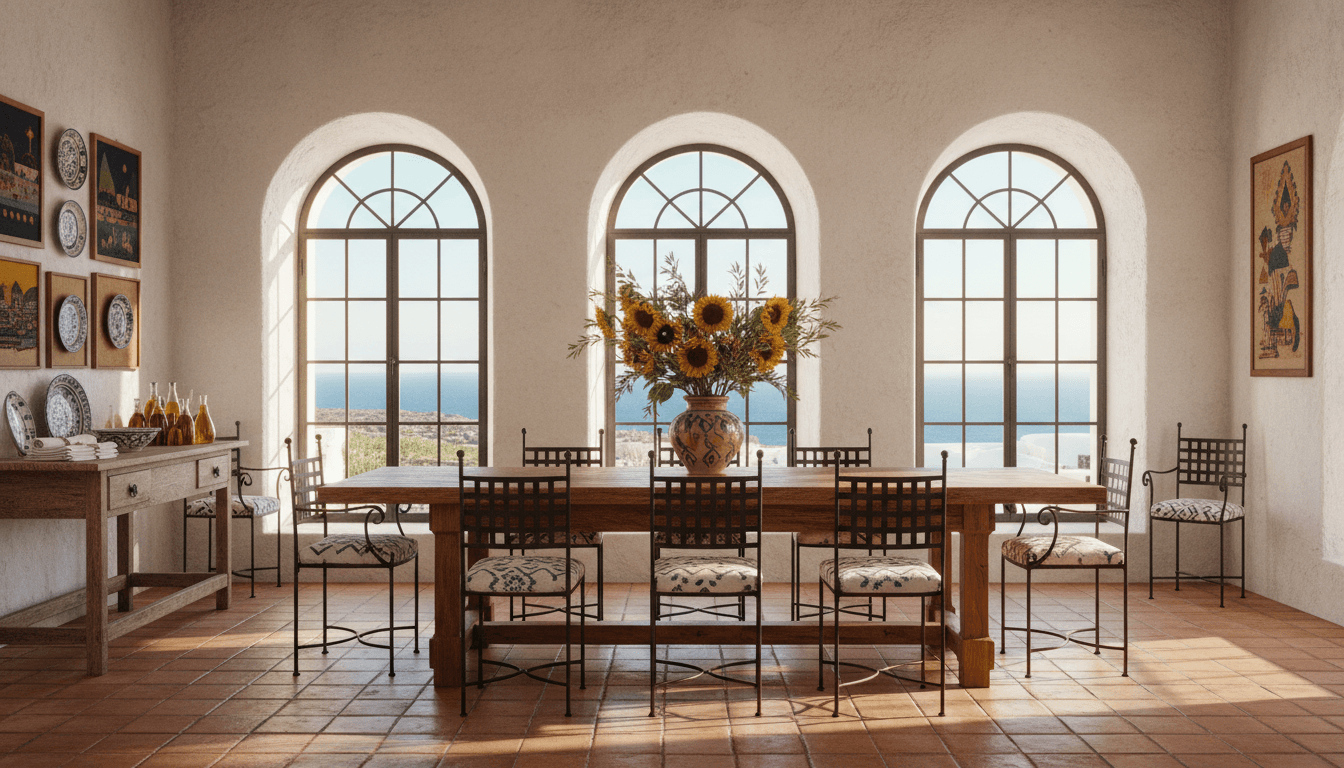 Mediterranean Dining Room design 1