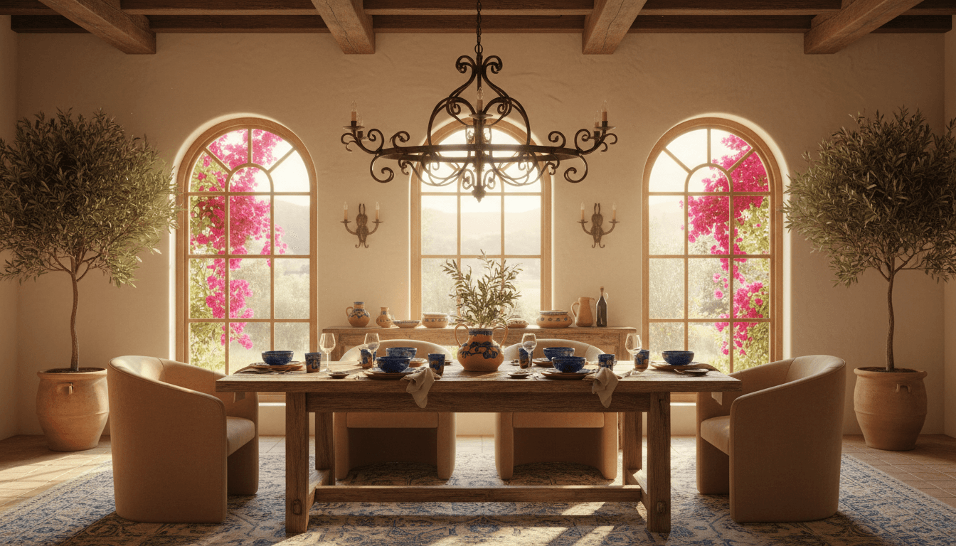 Mediterranean Dining Room design 2