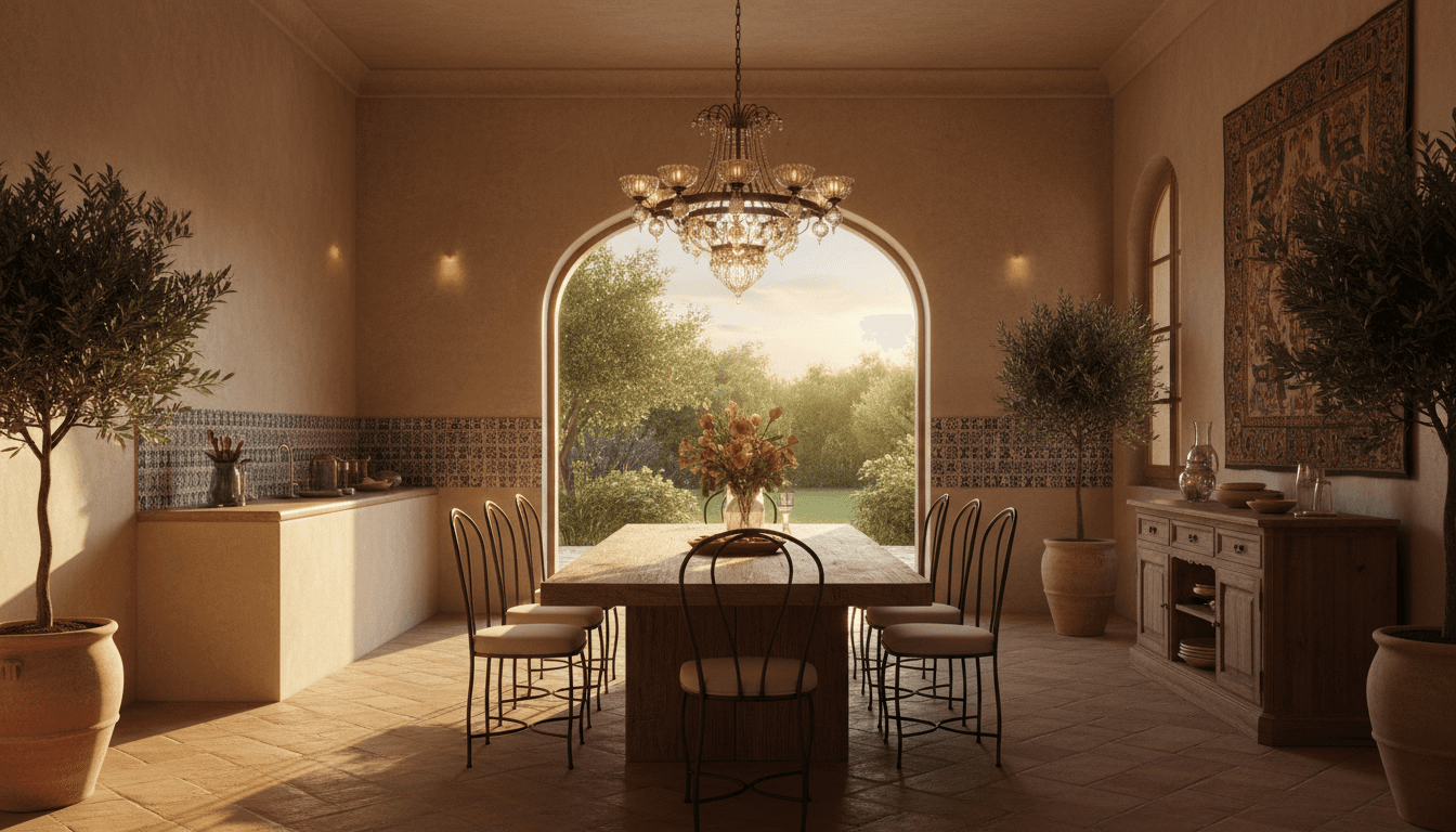 Mediterranean Dining Room design 3