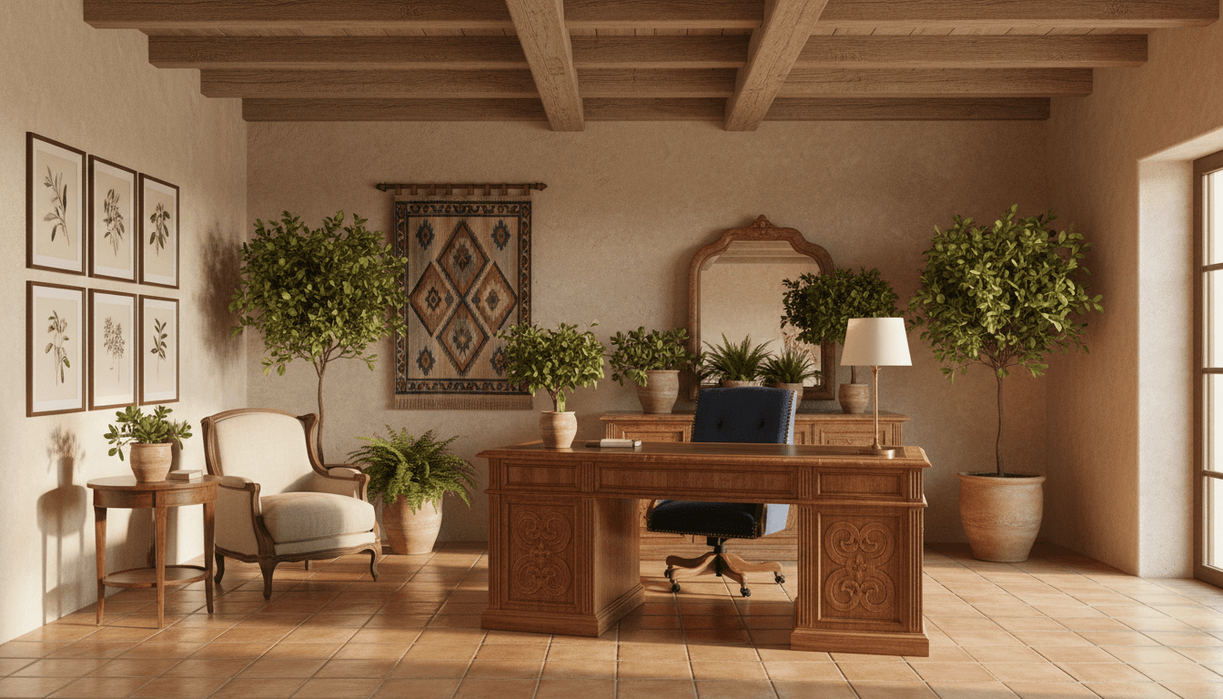 Mediterranean Home Office design 1