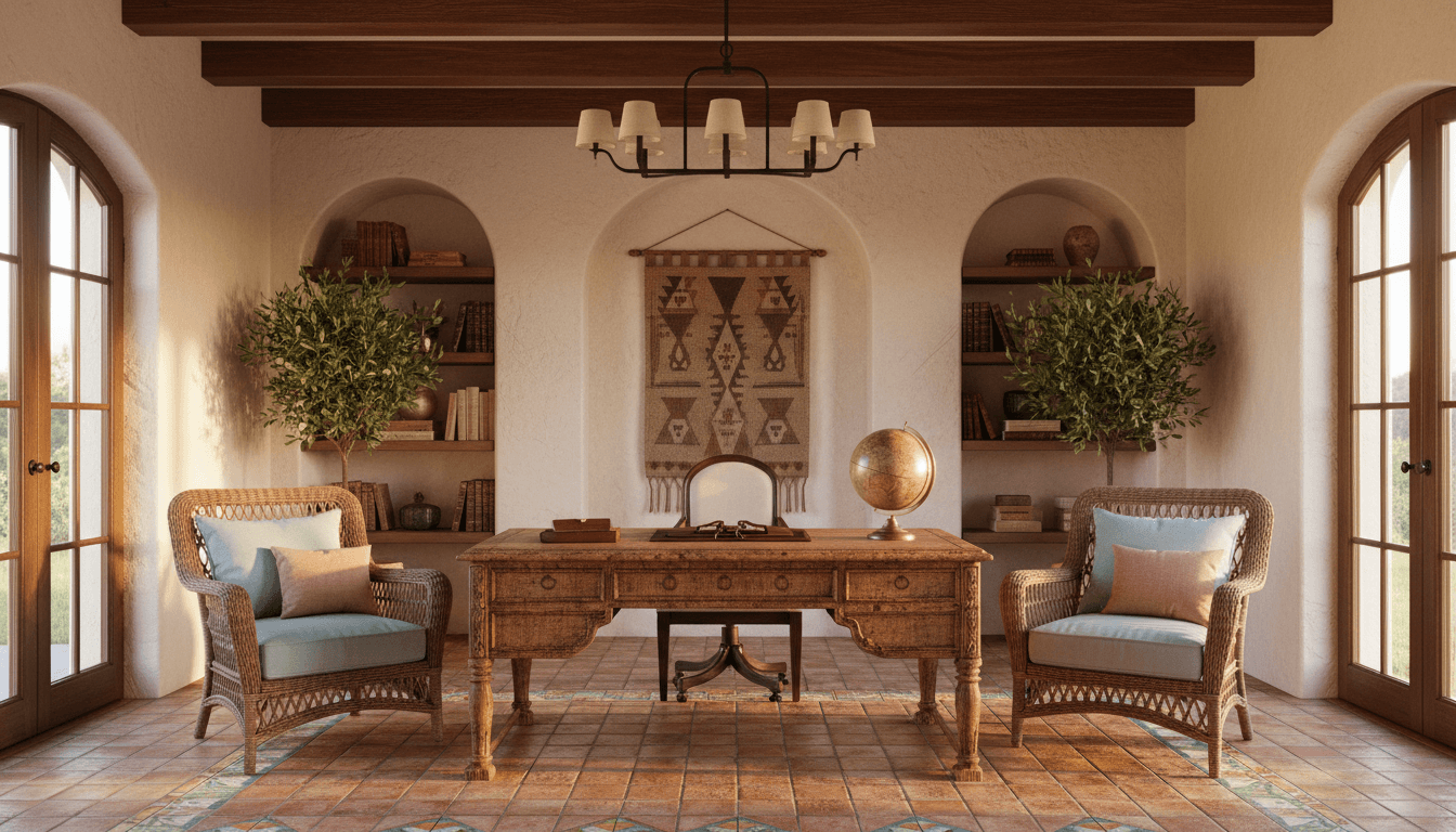 Mediterranean Home Office design 2