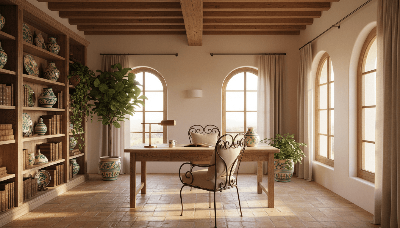 Mediterranean Home Office design