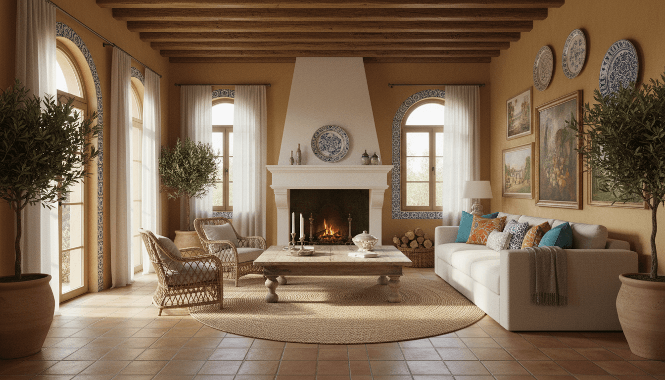 Mediterranean Living Room design 1