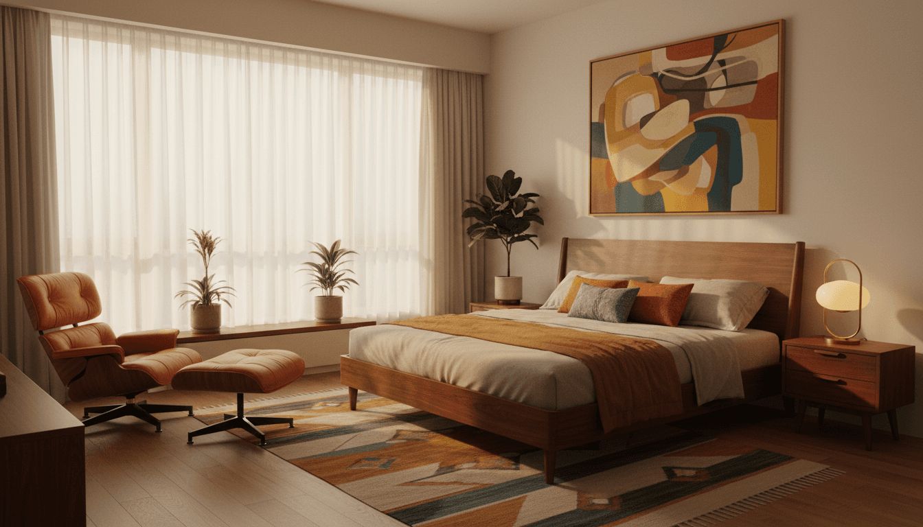 Mid-Century Modern Bedroom design 2