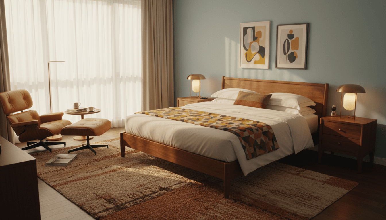 Mid-Century Modern Bedroom design