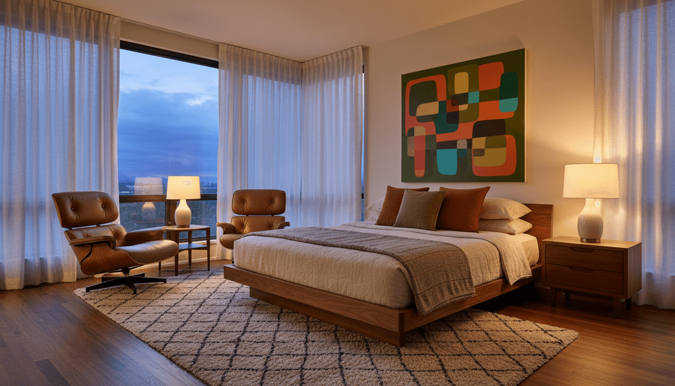 Mid-Century Modern Bedroom design