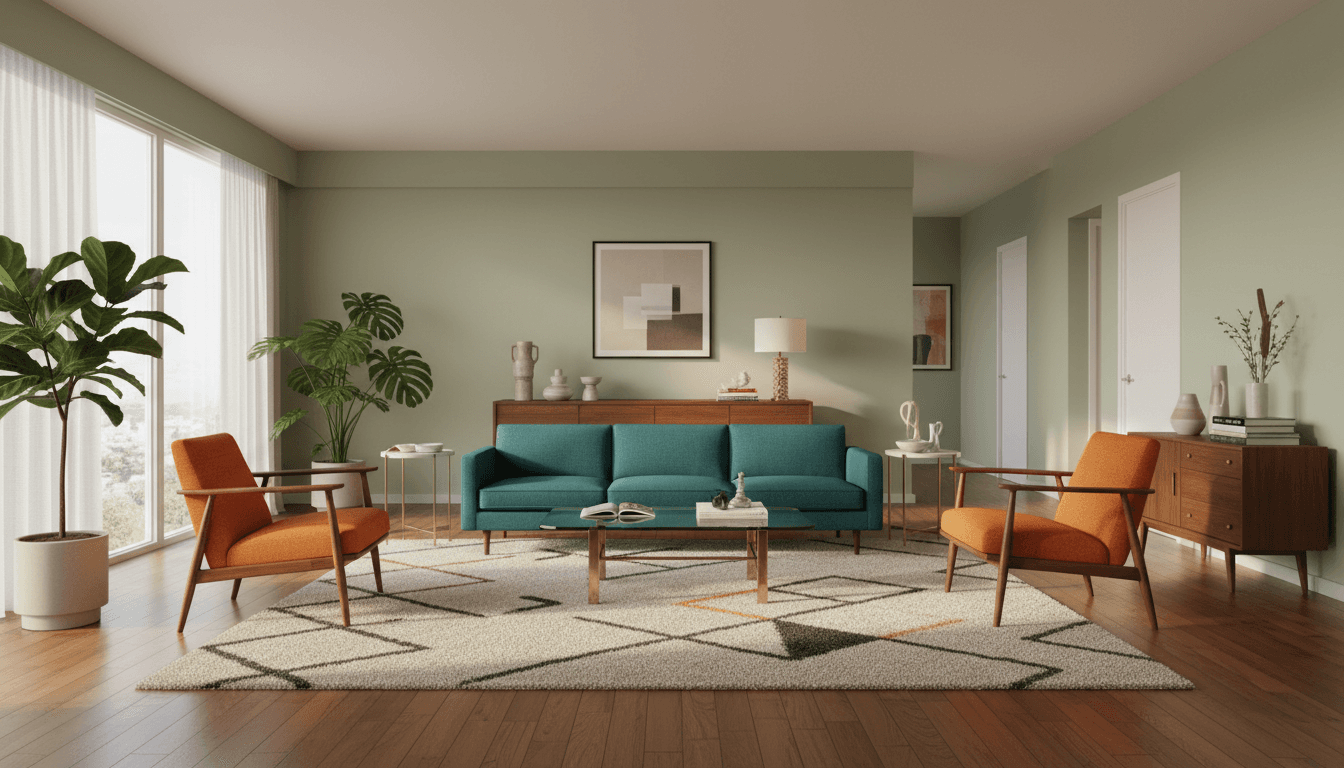 Mid-Century Modern Living Room design 1