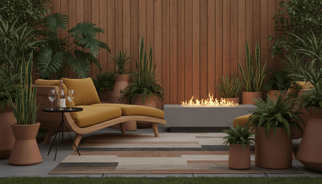 Mid-Century Modern Outdoor Space design