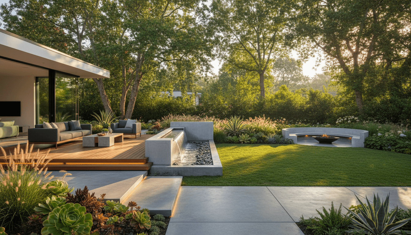 Modern Landscape Outdoor space AI interior design