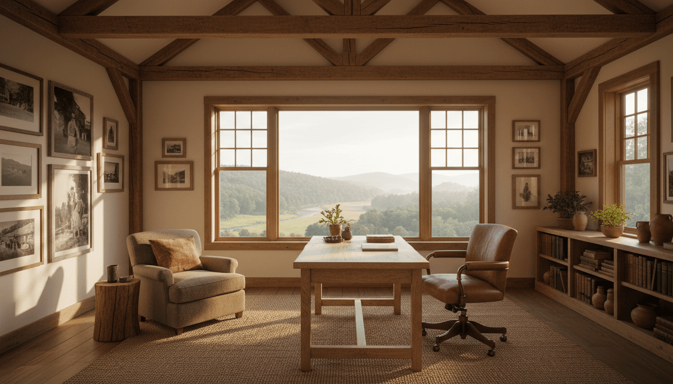 Rustic Home Office design 1