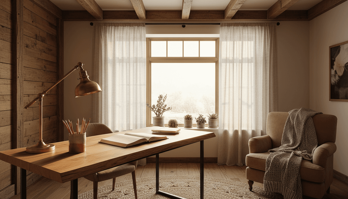 Rustic Home Office design 2