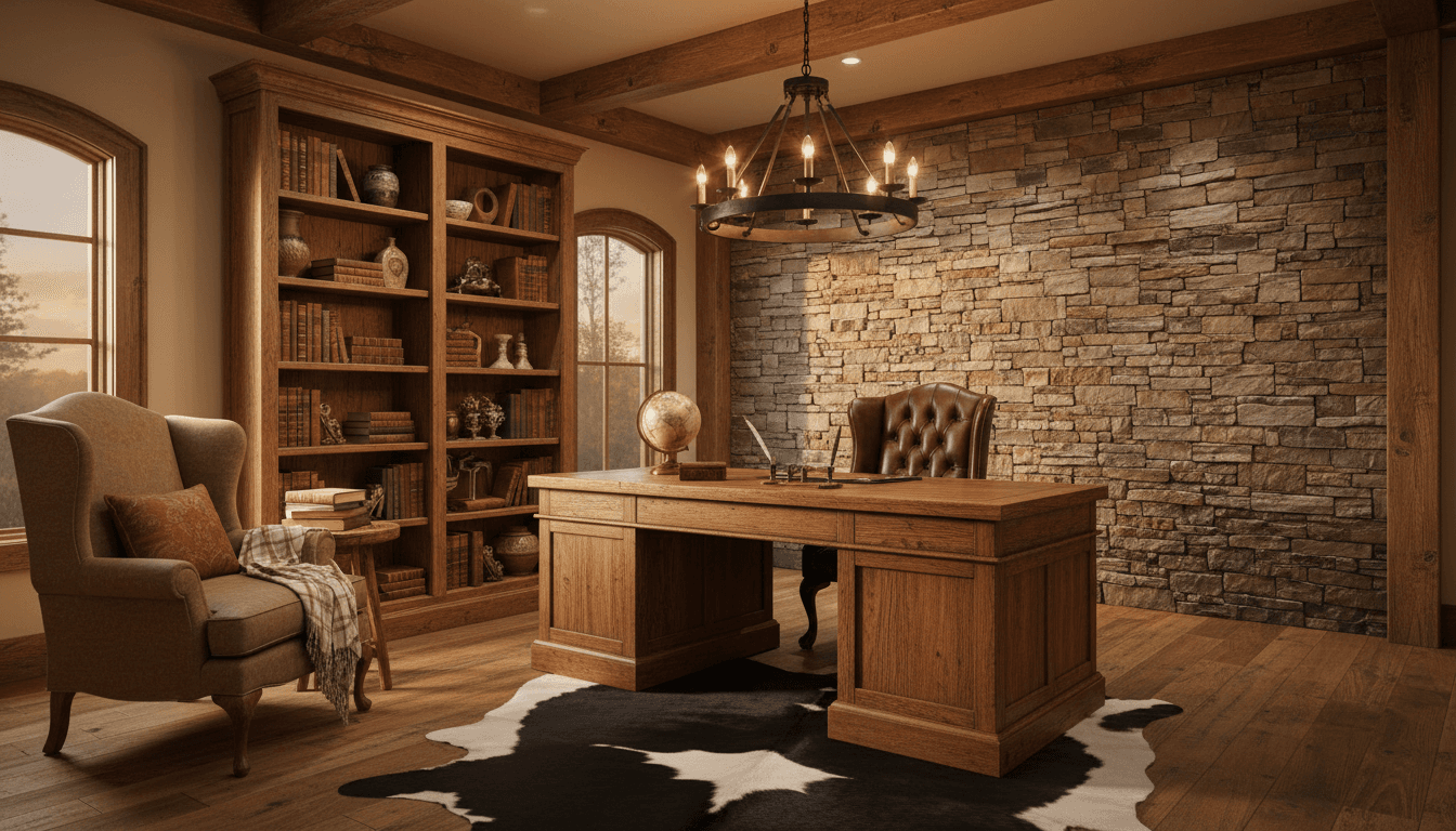 Rustic Home Office design 3