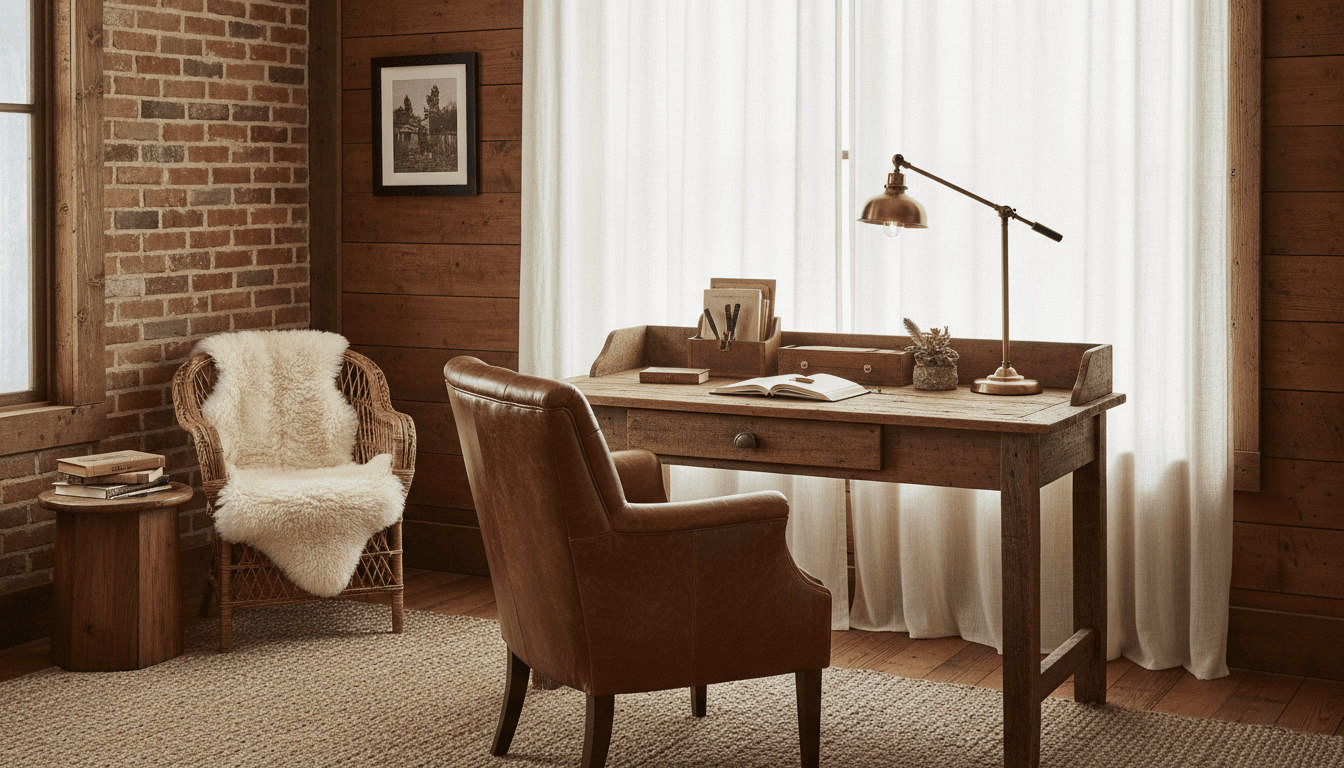 Rustic Home Office design