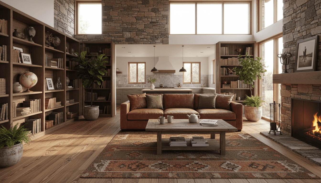 Rustic Living Room design 1
