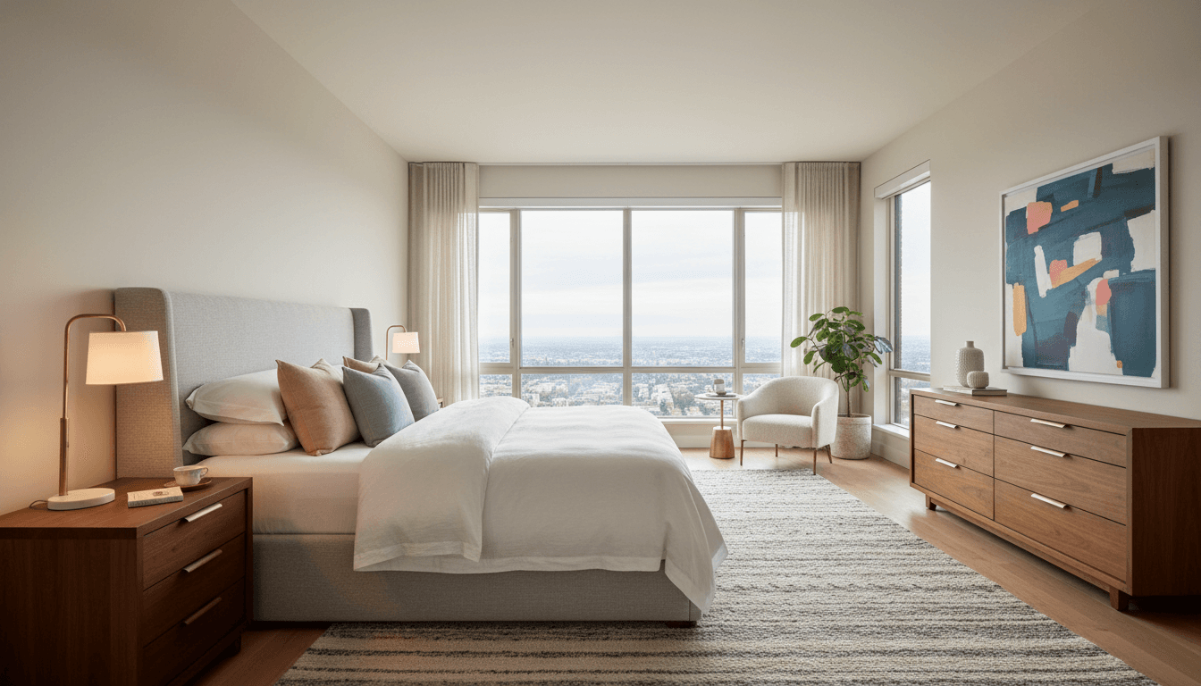 Transitional Bedroom design 1