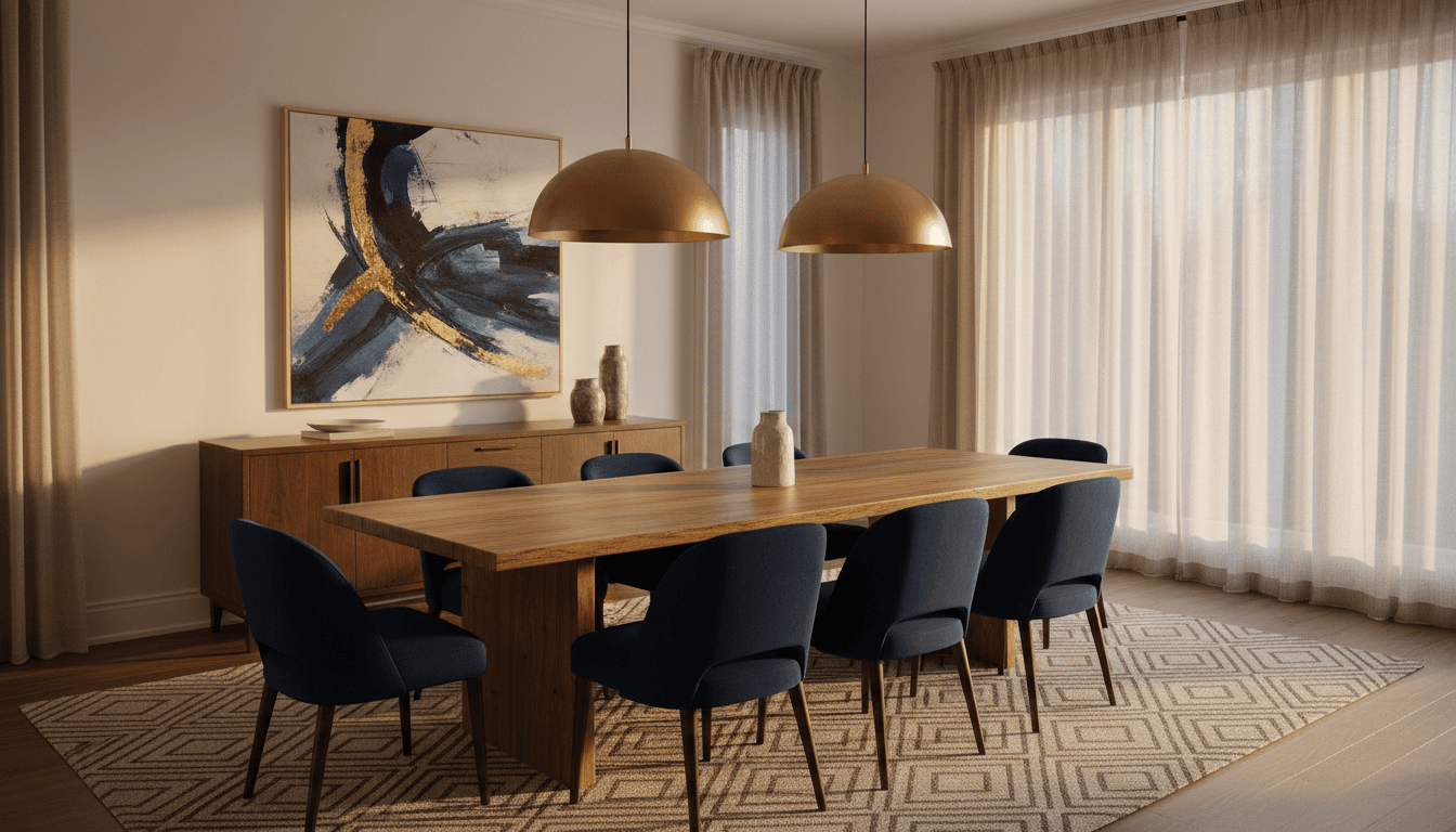 Transitional Dining Room design 3