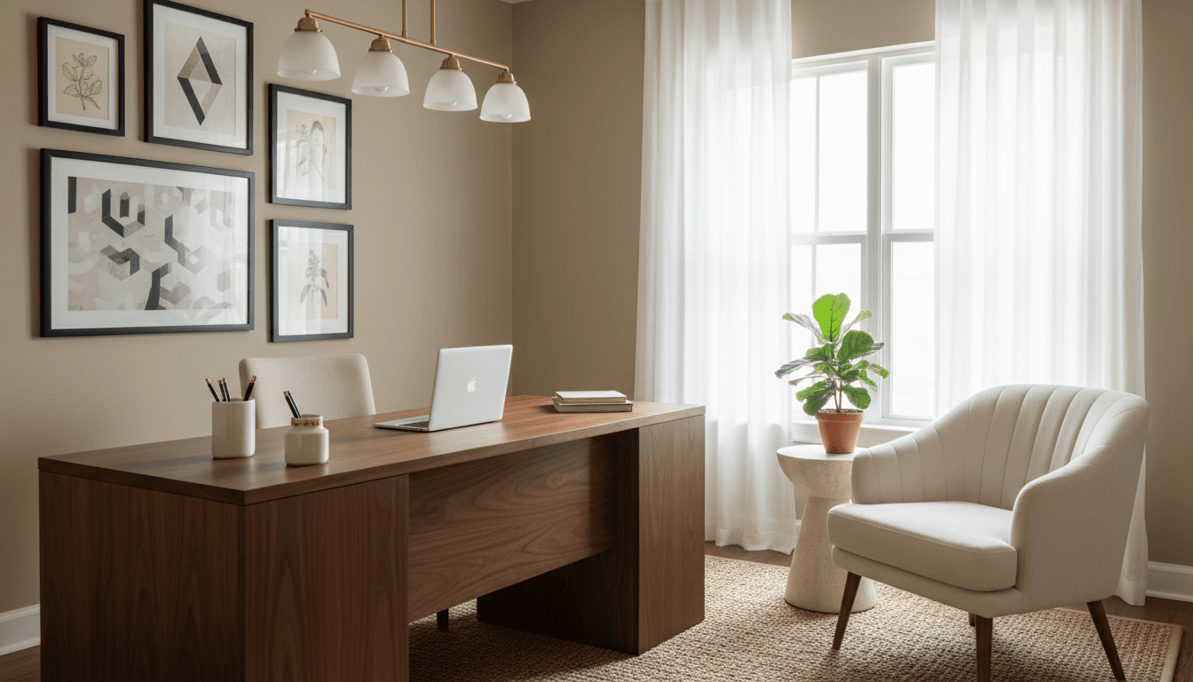 Transitional Home Office design