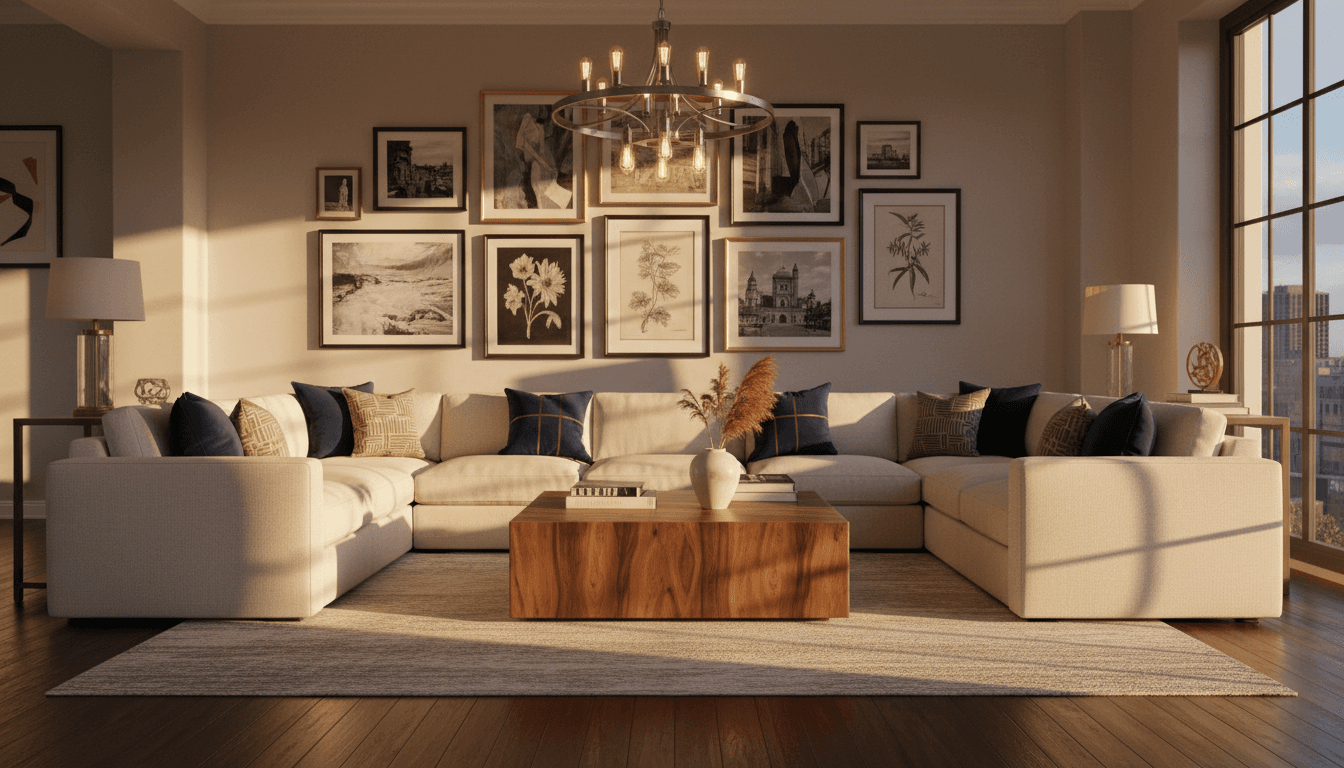 Transitional Living Room design 3